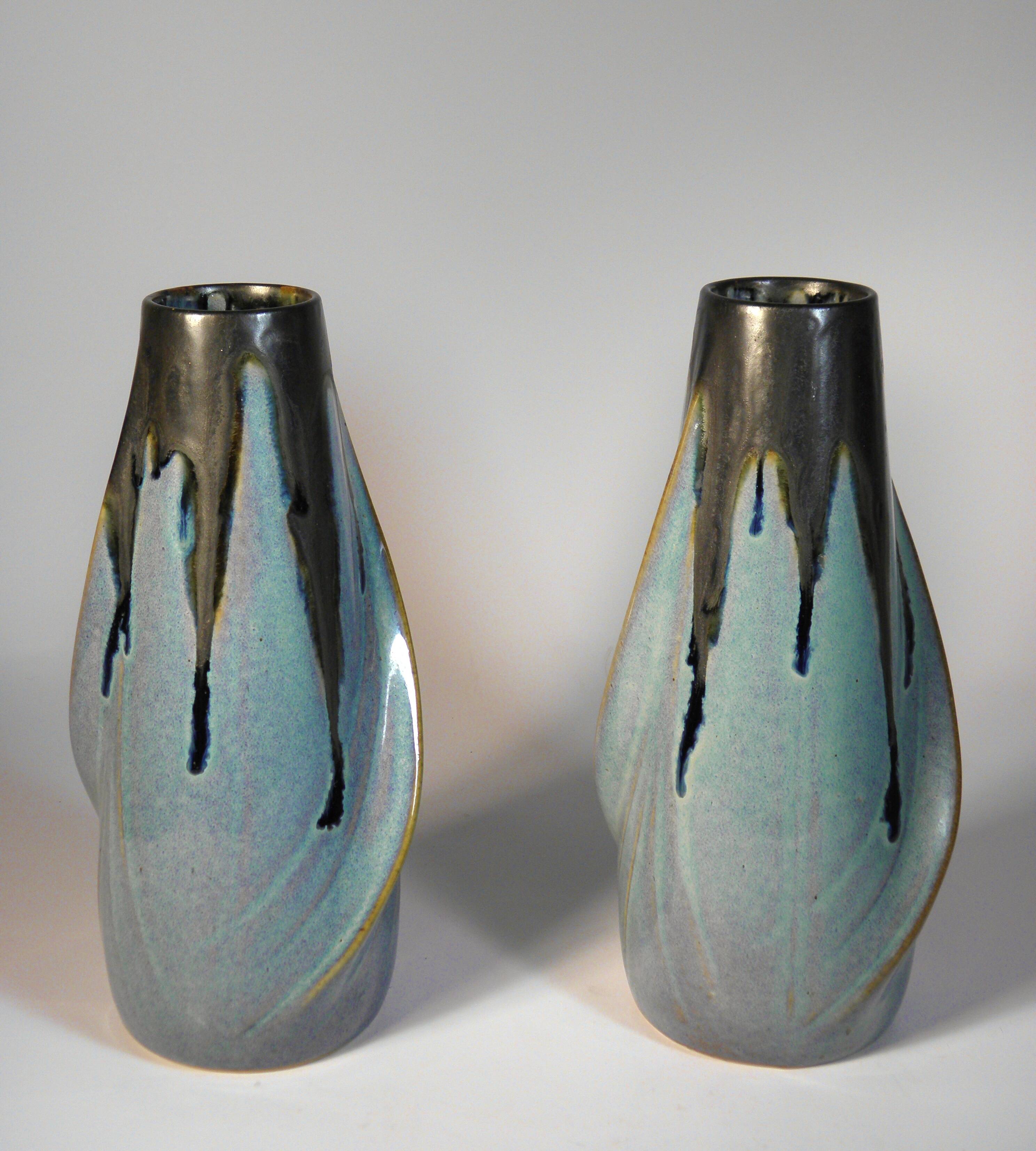 Pair of Art Nouveau style ceramic vases