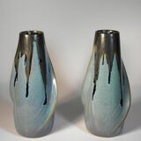 Paire de vases style Art Nouveau en céramique