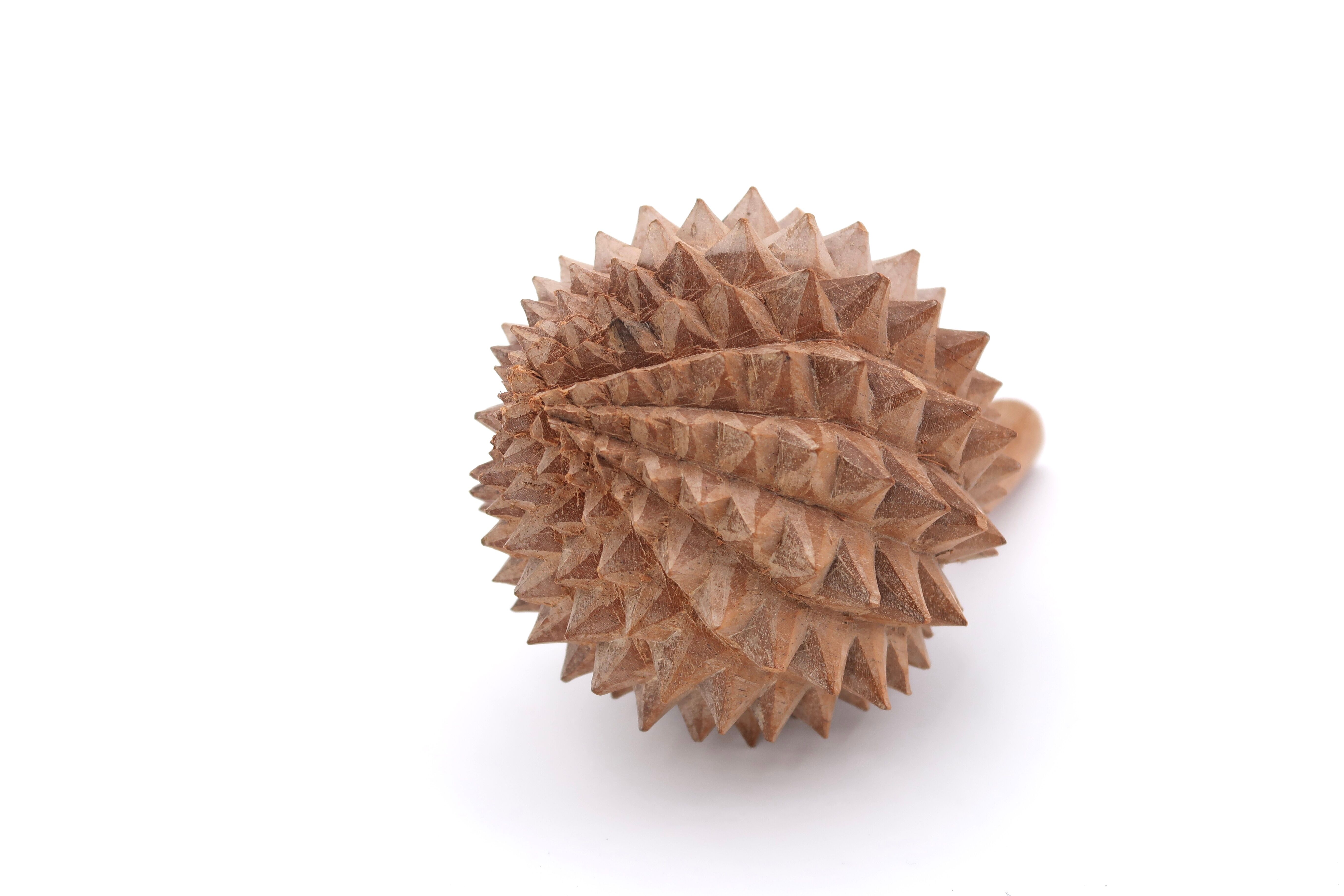 Durian wooden paperweight, 70s