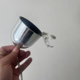 Flower pendant in brushed metal, design 1970