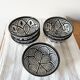 Lot of 6 black ceramic bowls