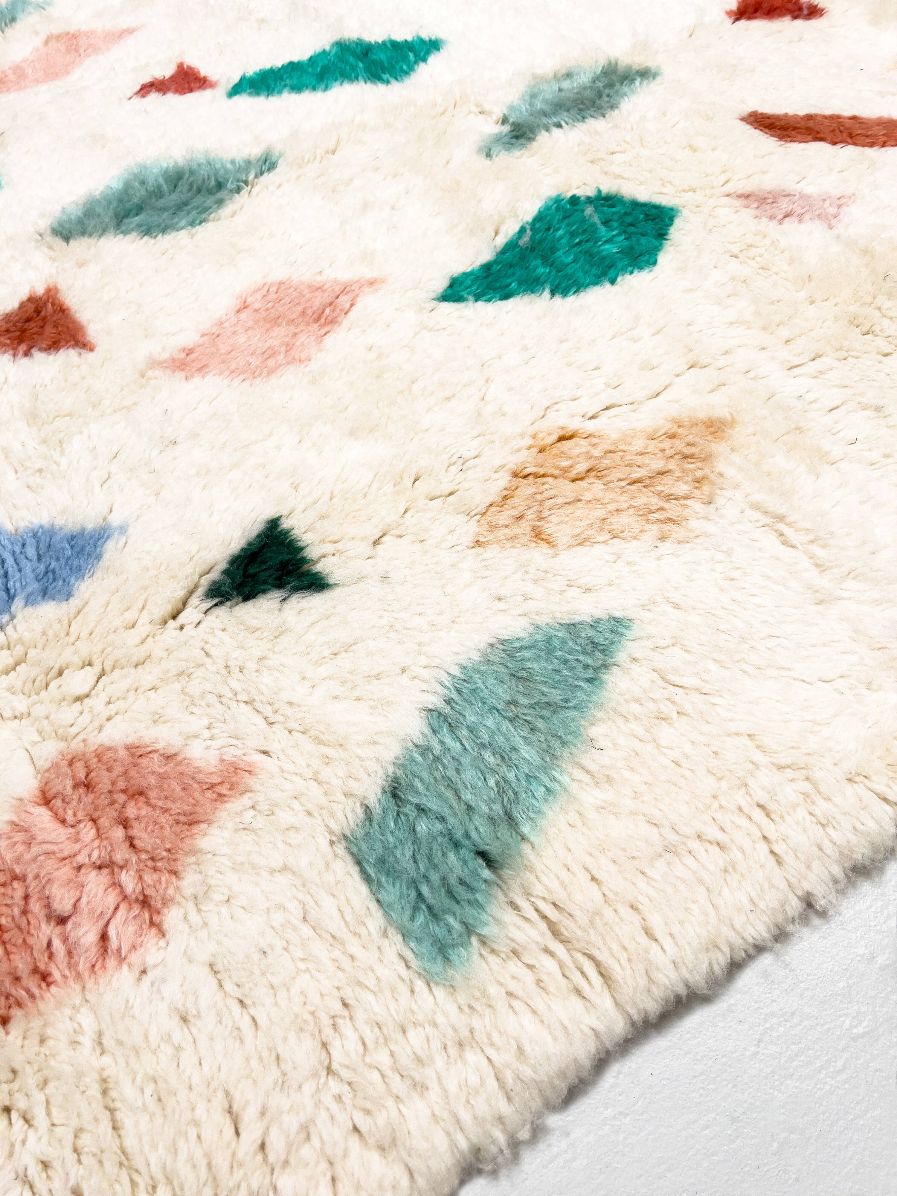 Moroccan Berber rug, Beni Ouarain terrazzo, 2.88x1.97m