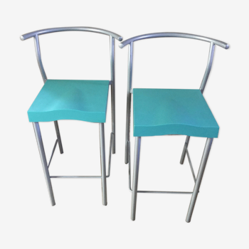 Pair of vintage stools hi glob by Philippe Starck, Kartell