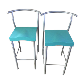 Paire de tabourets hi glob de Philippe Starck édition Kartell