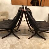 Pair of "Falcon" armchairs by Sigurd Russel