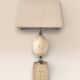 Travertine lamp by Philippe Barbier