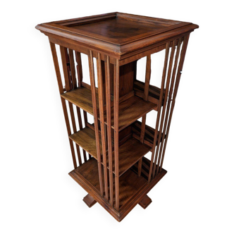 Walnut revolving bookcase