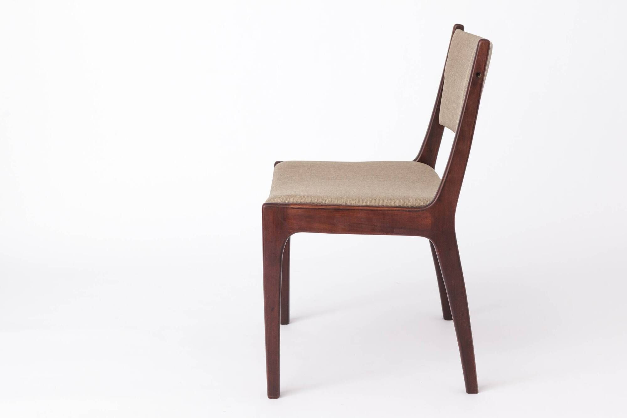 Set of 4 Vintage Teak Chairs | 1960s-70s Mid-Century Modern Seating | Wide