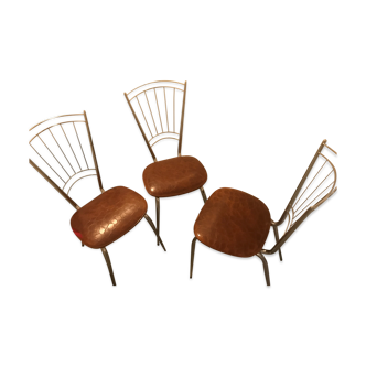 3 vintage chairs year 70