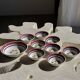 Vintage Italian Fruit Salad Set: Salad Bowl and 8 Bowls