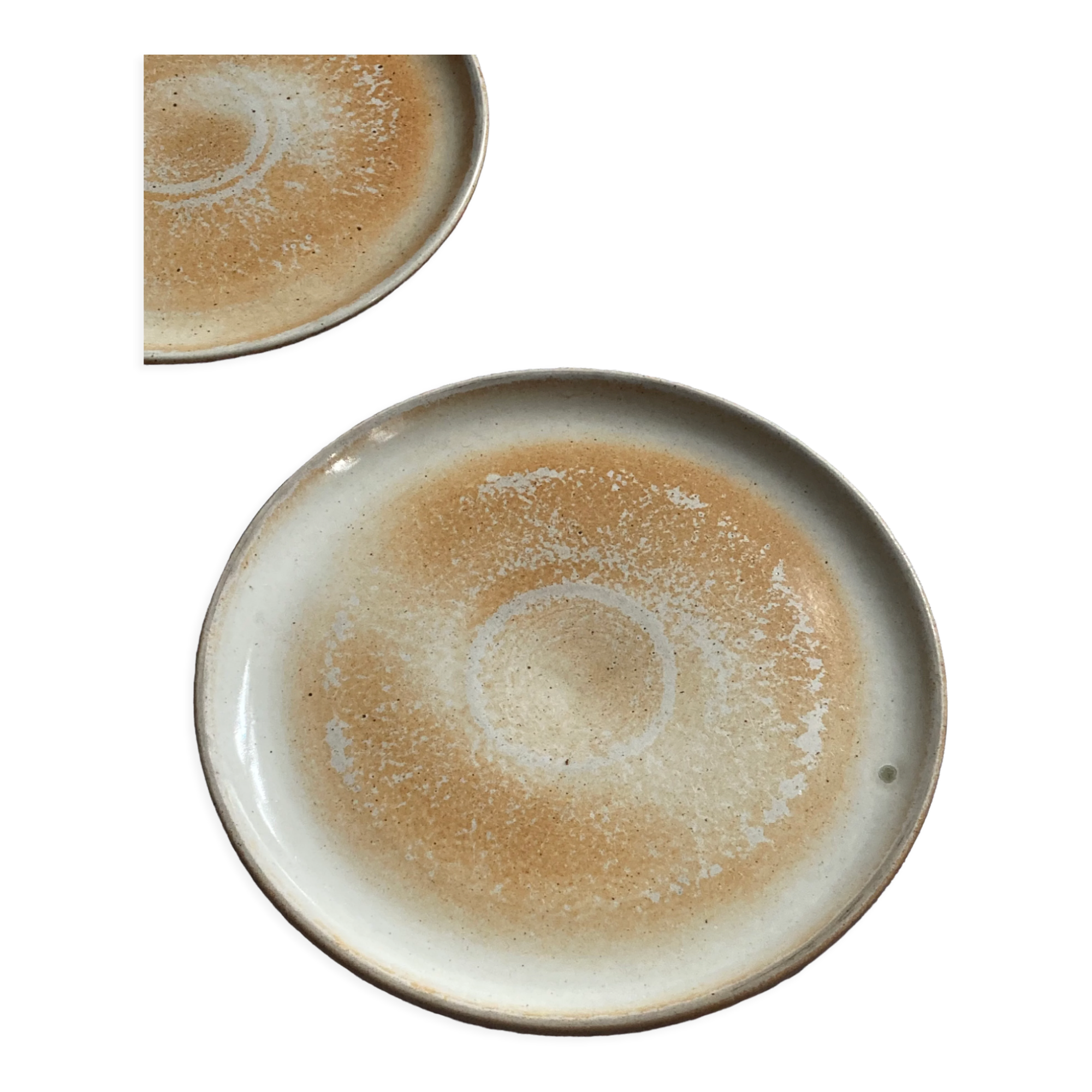 Flat plates in marshes stoneware paris