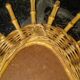 Mirror oval rattan bamboo sun 38x68cm