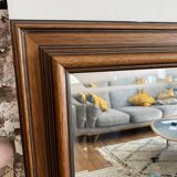Vintage beveled wooden mirror 120x92