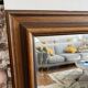 Vintage beveled wooden mirror 120x92