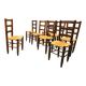 Set of 8 Charlotte Perriand dining chairs Bauche no.19