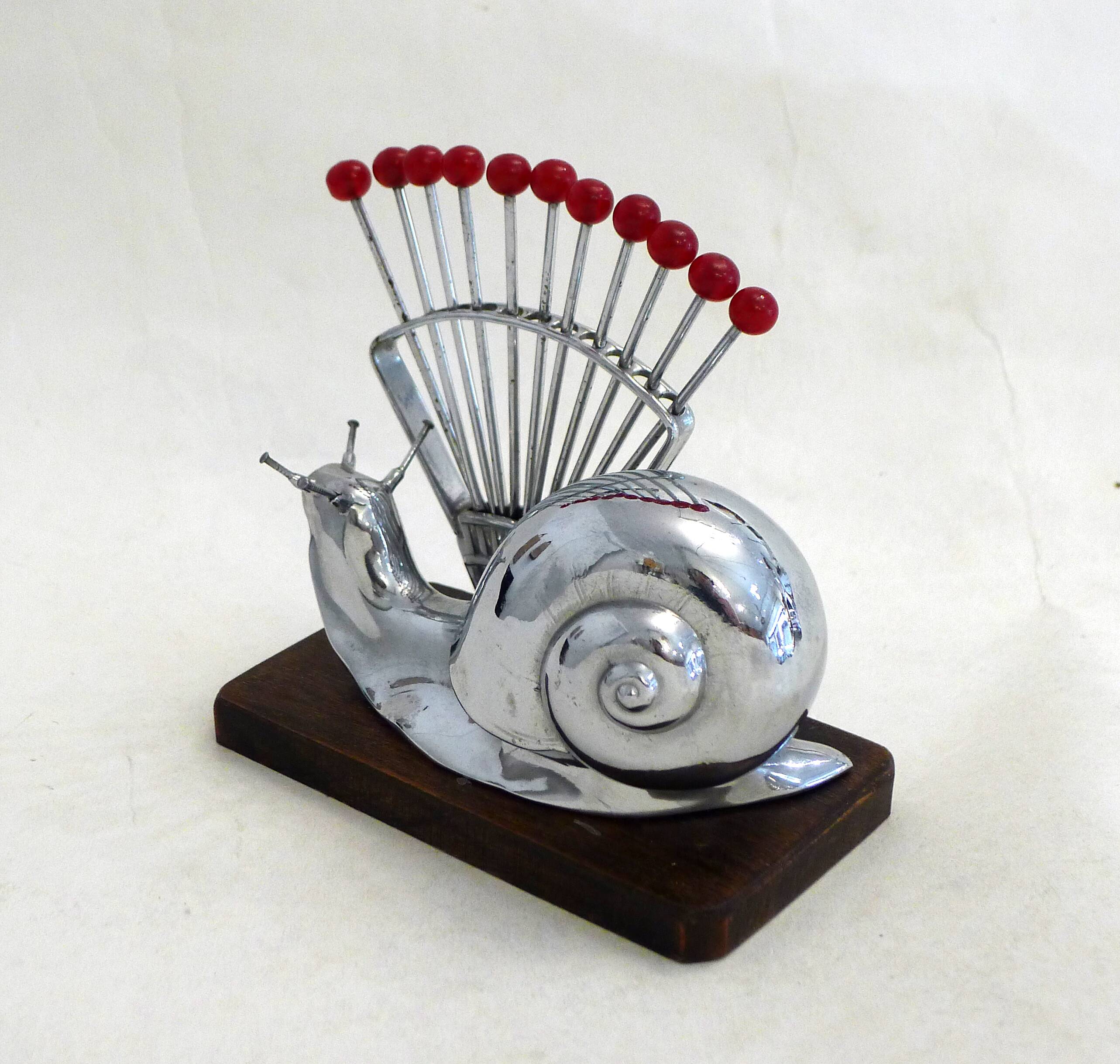 Set of snail forks / Art Deco aperitif 1930s