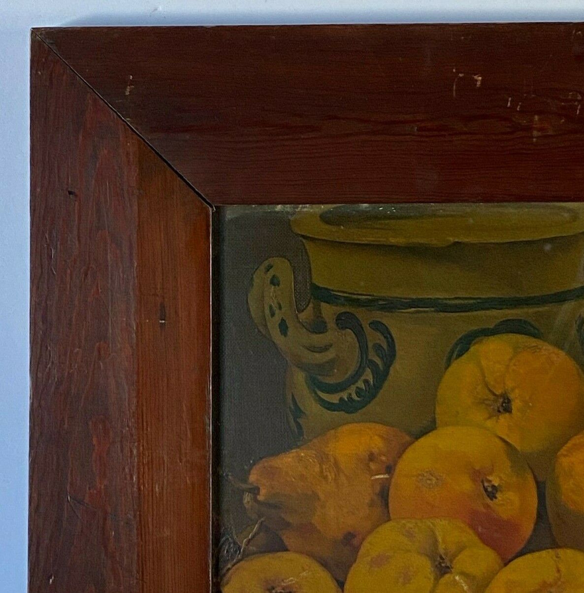 Oil on panel e croizet still life with apples grapes late nineteenth century