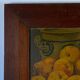 Oil on panel e croizet still life with apples grapes late nineteenth century