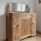 Art Deco oak sideboard with mirror (removable)