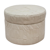 Pouf in leather patchwork 1970 vintage s