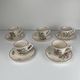 Set of 5 KG Luneville cups + saucers – Réverbère model