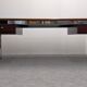 Modernist rosewood pedestal desk, Italy circa 1970