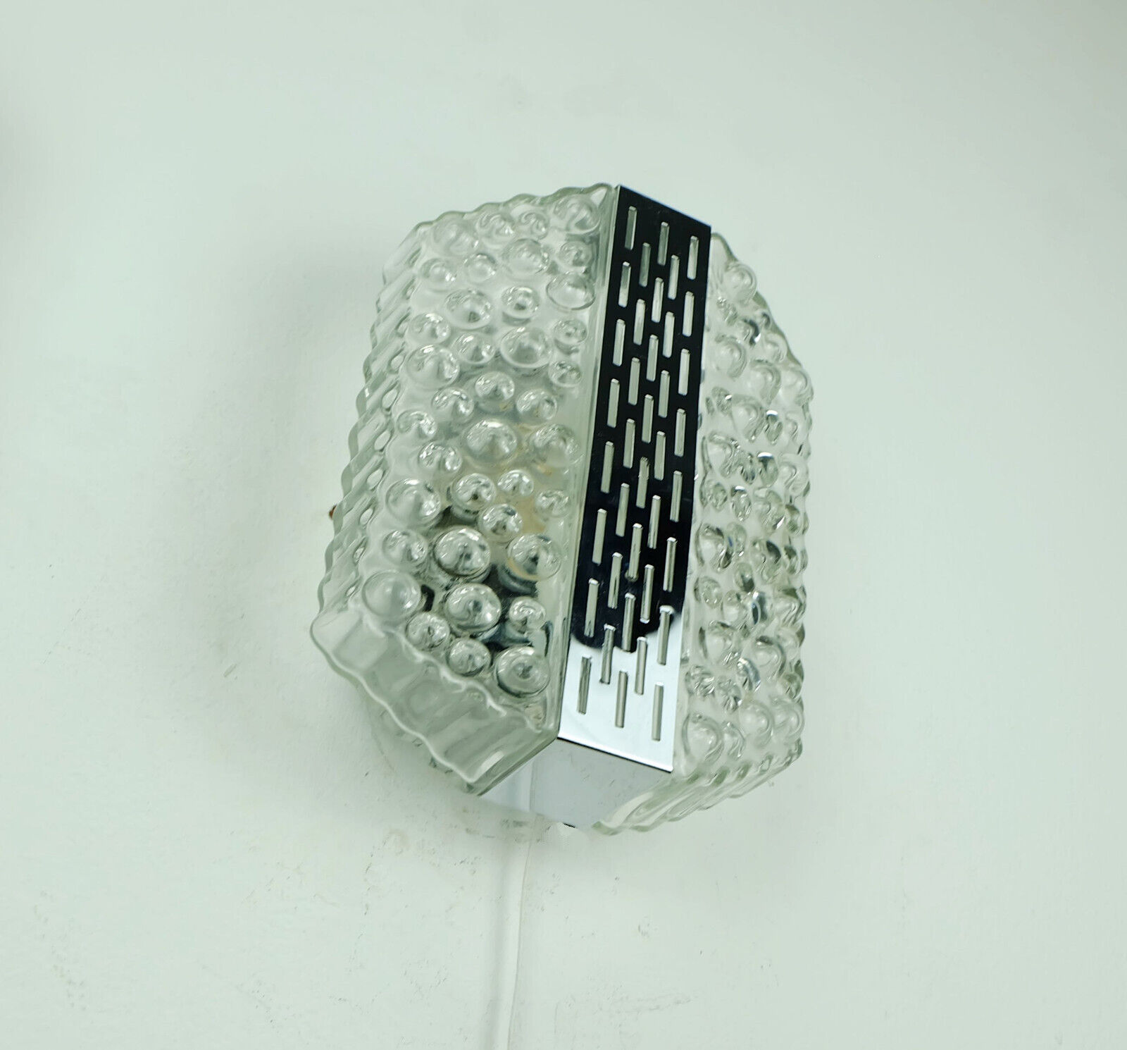Applique en verre et chrome 1960/70