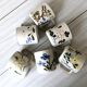 Set of 6 antique ceramic cups / mugs, refined floral patterns Made in China