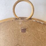 vintage round rattan mirror