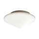 Round white glass ceiling lamp, Penko Pieńsk, Poland 1970s