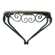 Marble wall console wrought iron structure