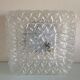 Vintage 60-70s structured glass square ceiling light