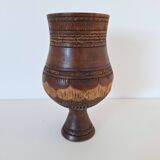 Carved wooden bowl/vase