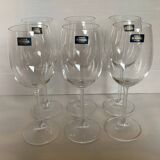 Six bohemian crystal stemware