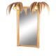 Miroir « cocotier » éclairant en rotin