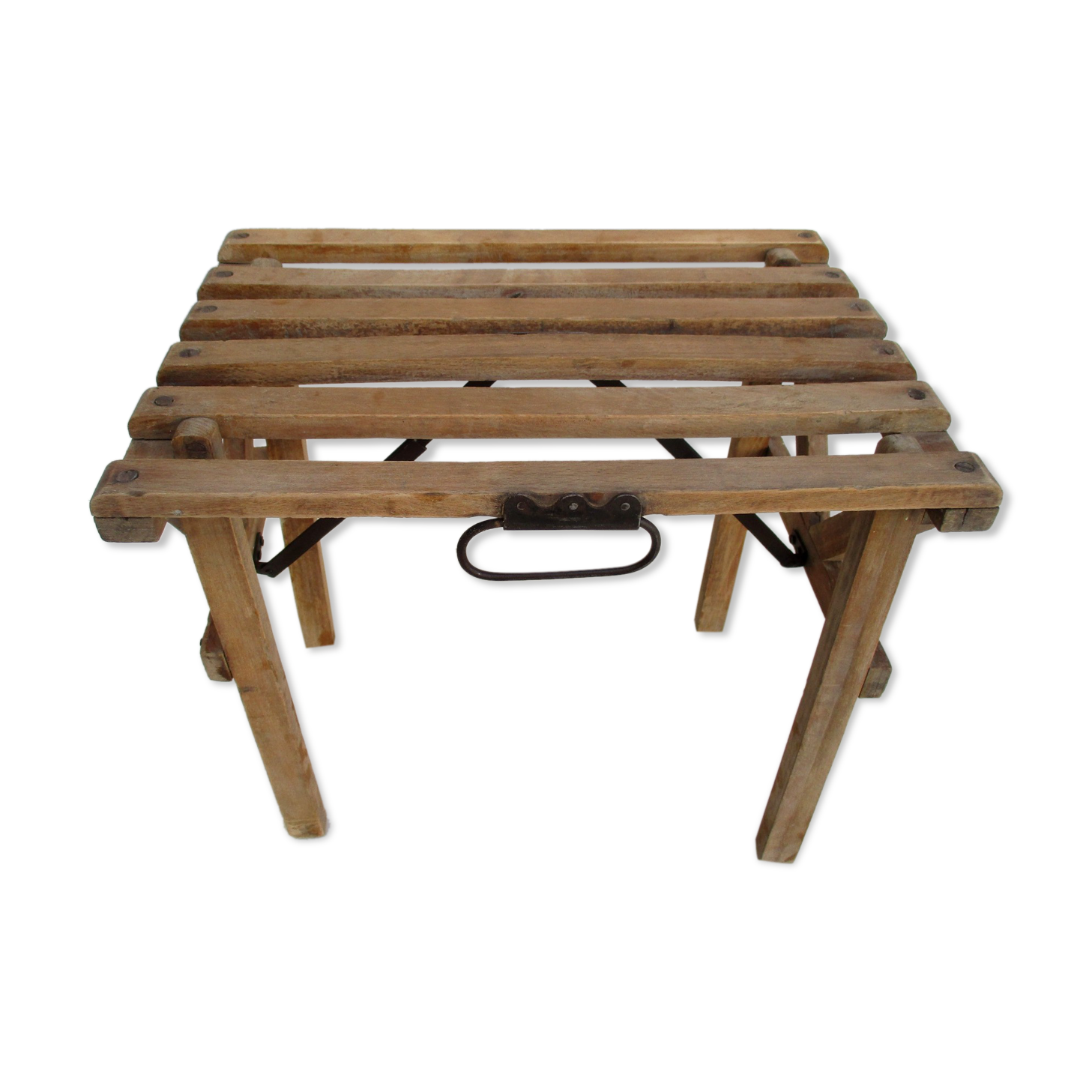 Siège pliant ancien en bois