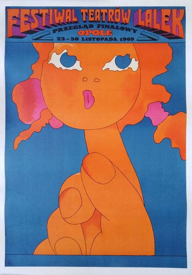 Affiche de théatre polonaise polish poster originale de 1969