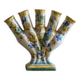 Italian Maiolica Ceramic Tulip Vase or Tulipière