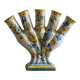 Italian Maiolica Ceramic Tulip Vase or Tulipière