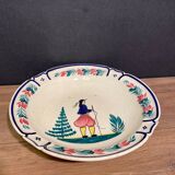 Hollow earthenware dish from Quimper HB