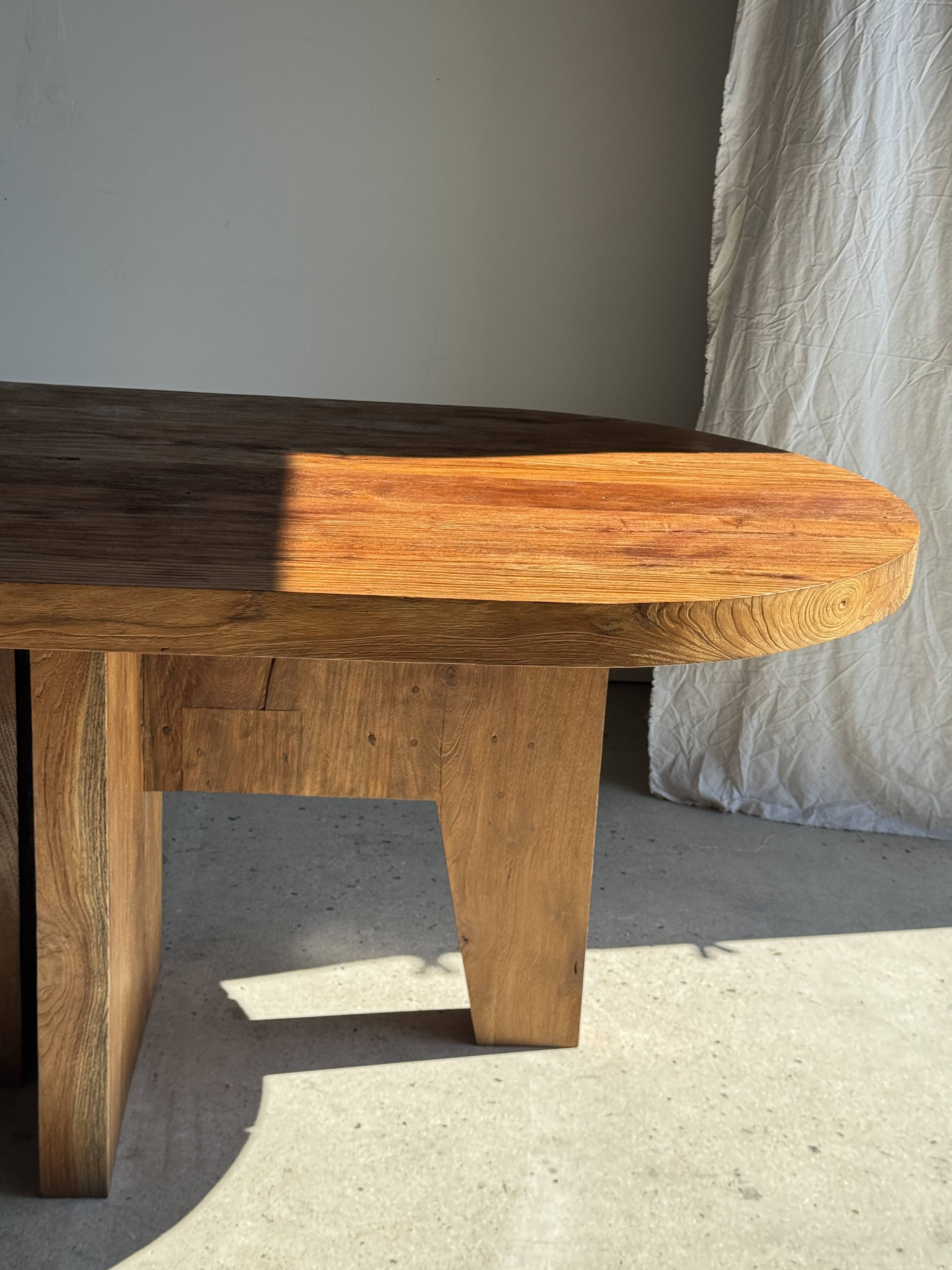 Immense solid teak table 2.10m x 1m