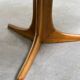Vintage Wooden Coffee Table with Engraved Brass Top – 1970s