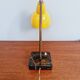 Casserole lamp in yellow lacquered metal and black marble, 1950s