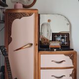 Commode wardrobe art deco pink