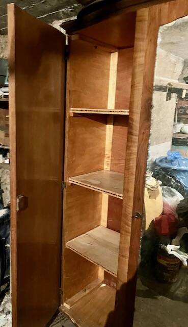 Old black marble chest of drawers