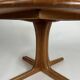 Vintage round teak dining table solid wood danish design 70s