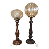 Paire de lampes portugaises en bois