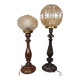 Paire de lampes portugaises en bois