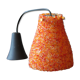 Small round orange Scandinavian design resin agglomerated perspex