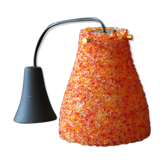 Small round orange Scandinavian design resin agglomerated perspex